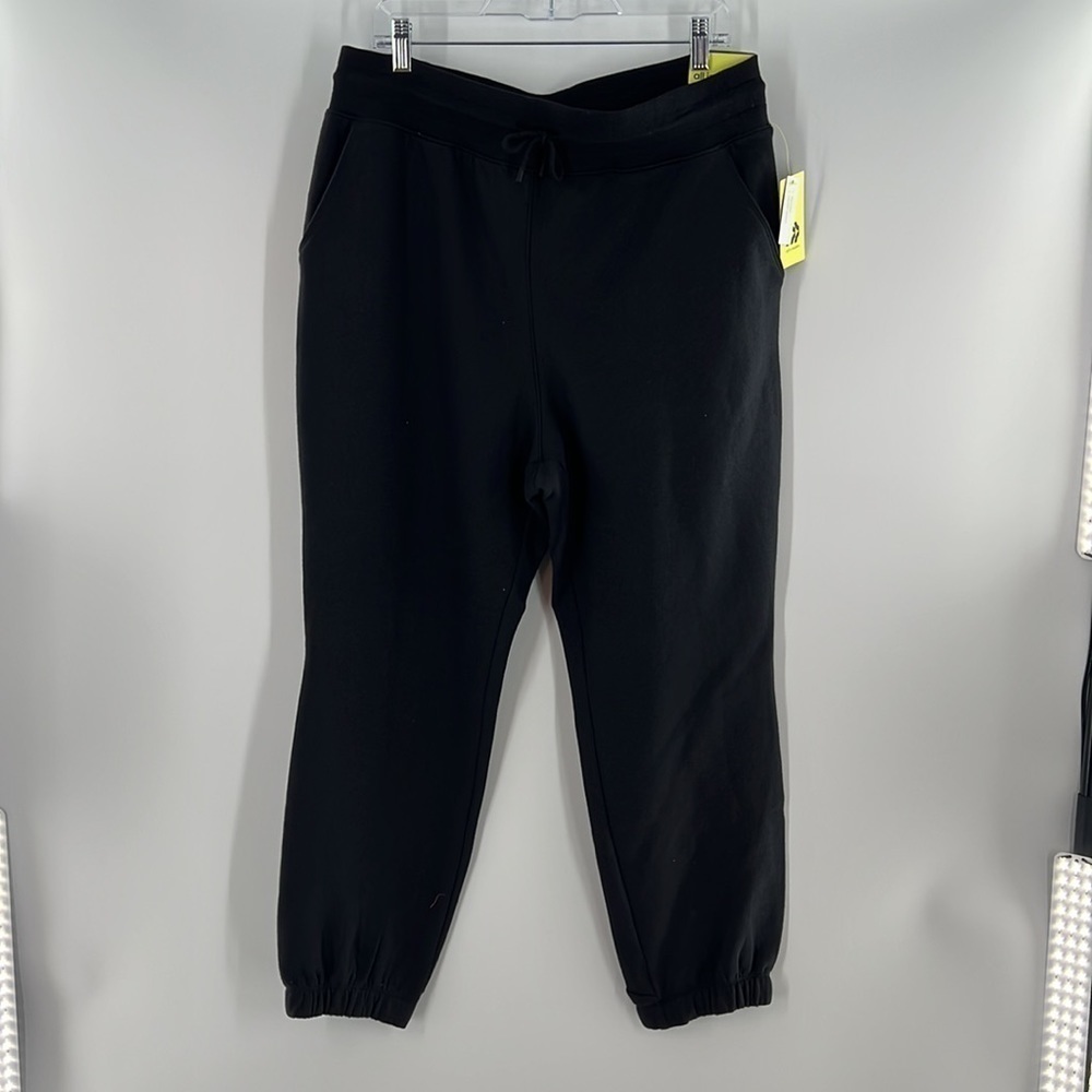 LOT O2 ALL IN MOTION HIGH RISER FLEECE JOGGERS BLACK XL NEW